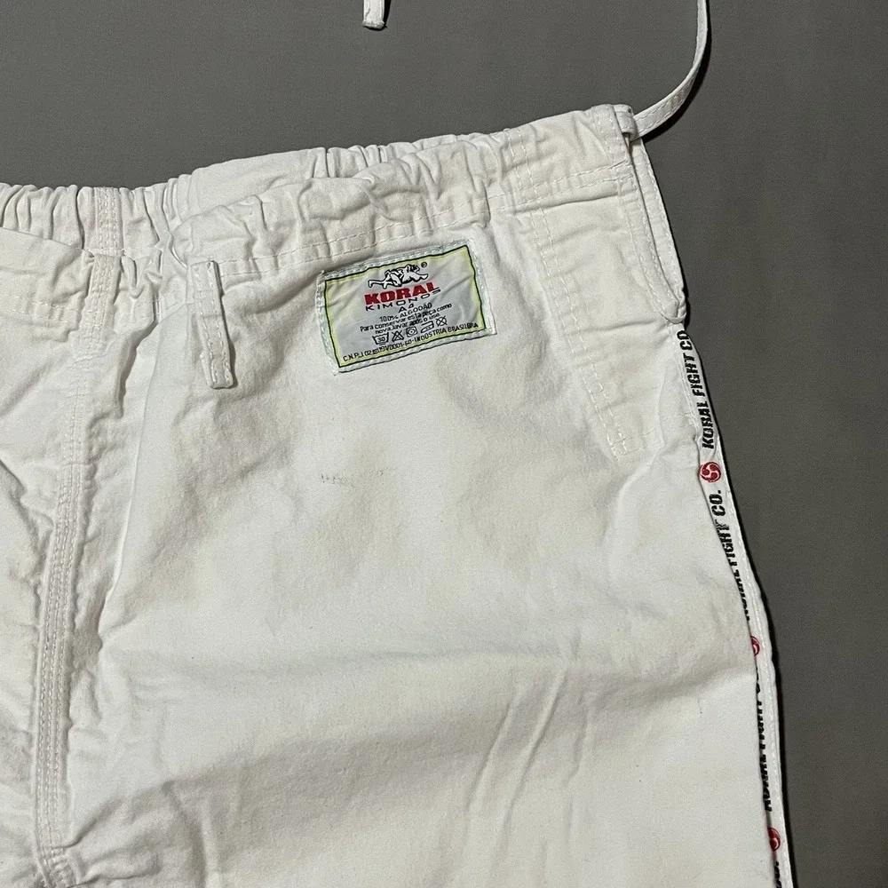 Jiu Jitsu Gi Pants Koral Fight Co Size A4 MKM White Karate Ninja Kickboxing - Picture 8 of 9